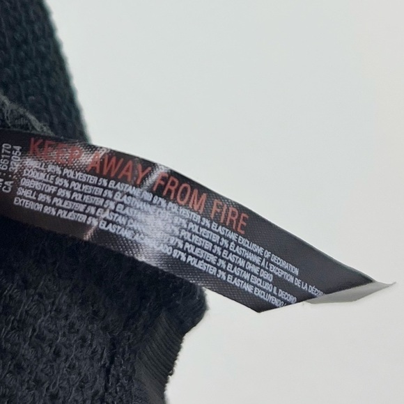 NWT Free People Movement Dream Work Thermal Cropped Long Sleeve Top Black - Picture 6 of 6